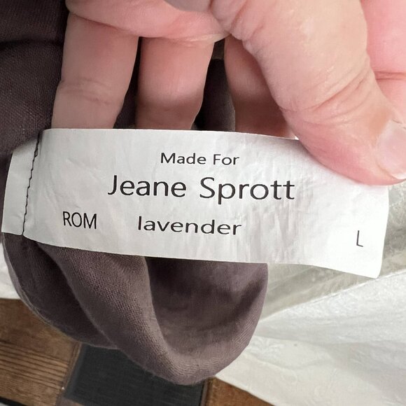 Dress Me Linen lavender raw hem sleeveless A-line maxi dress lagenlook boho L - Picture 7 of 8